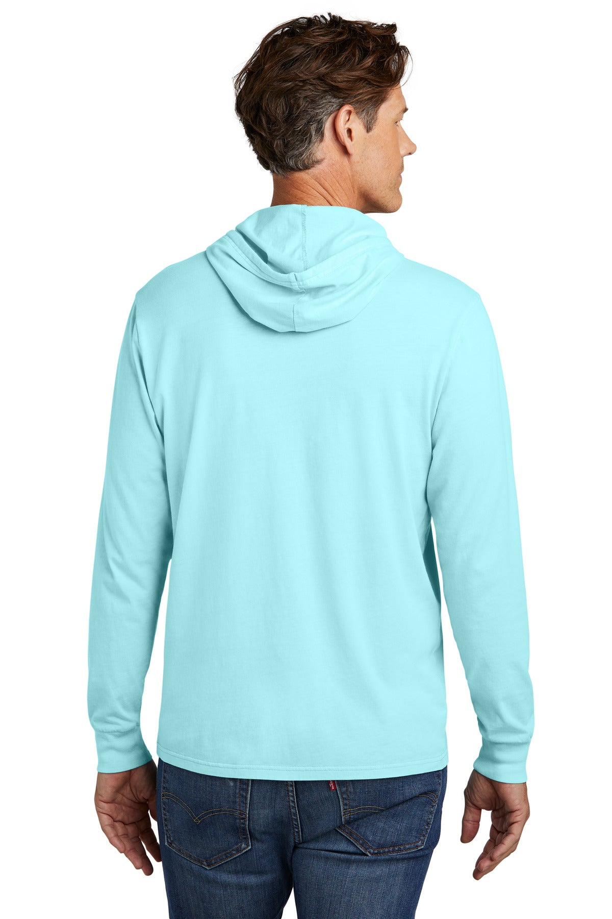 Allmade Unisex Mineral Dye Organic Cotton Hoodie Tee AL6305 Saltwater Blue