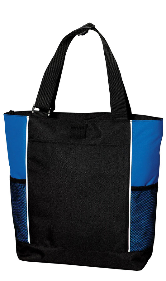 Port Authority Panel Tote B5160 Black/ Royal