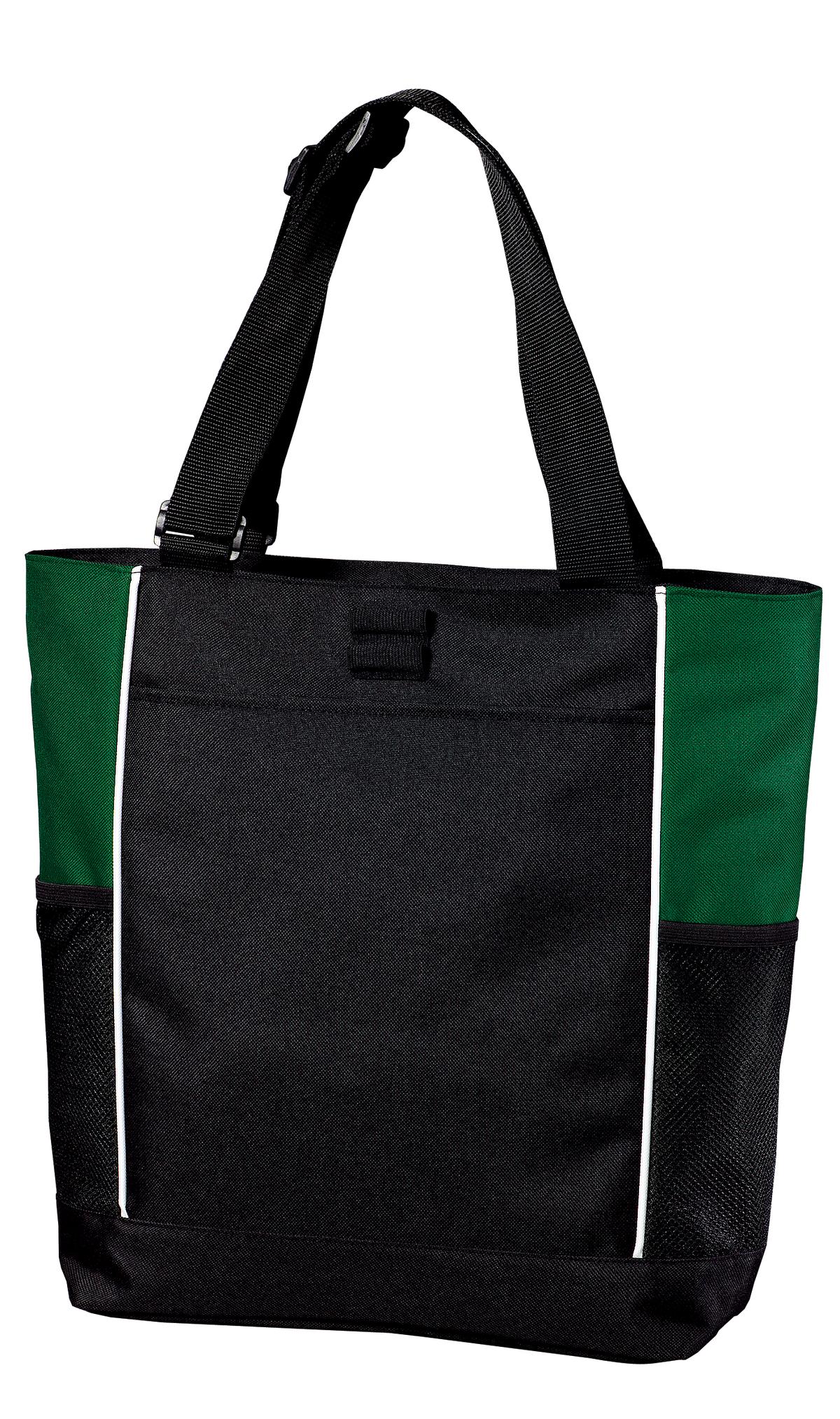 Port Authority Panel Tote B5160 Black/ Hunter