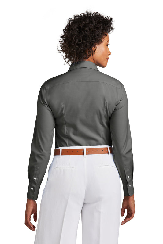 Brooks Brothers Women's Wrinkle-Free Stretch Pinpoint Shirt BB18001 Deep Black