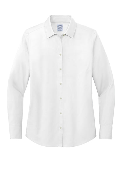 Brooks Brothers Women's Wrinkle-Free Stretch Pinpoint Shirt BB18001 White