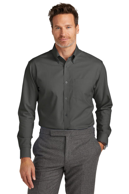 Brooks Brothers Wrinkle-Free Stretch Nailhead Shirt BB18002 Deep Black