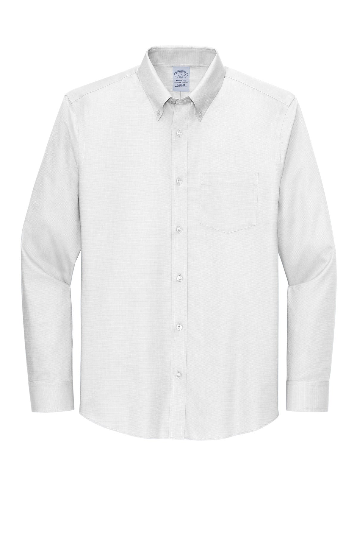 Brooks Brothers Wrinkle-Free Stretch Nailhead Shirt BB18002 White