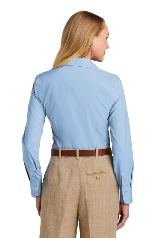 Brooks Brothers Women's Wrinkle-Free Stretch Nailhead Shirt BB18003 Newport Blue