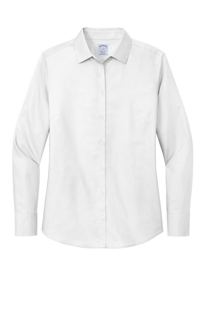 Brooks Brothers Women's Wrinkle-Free Stretch Nailhead Shirt BB18003 White