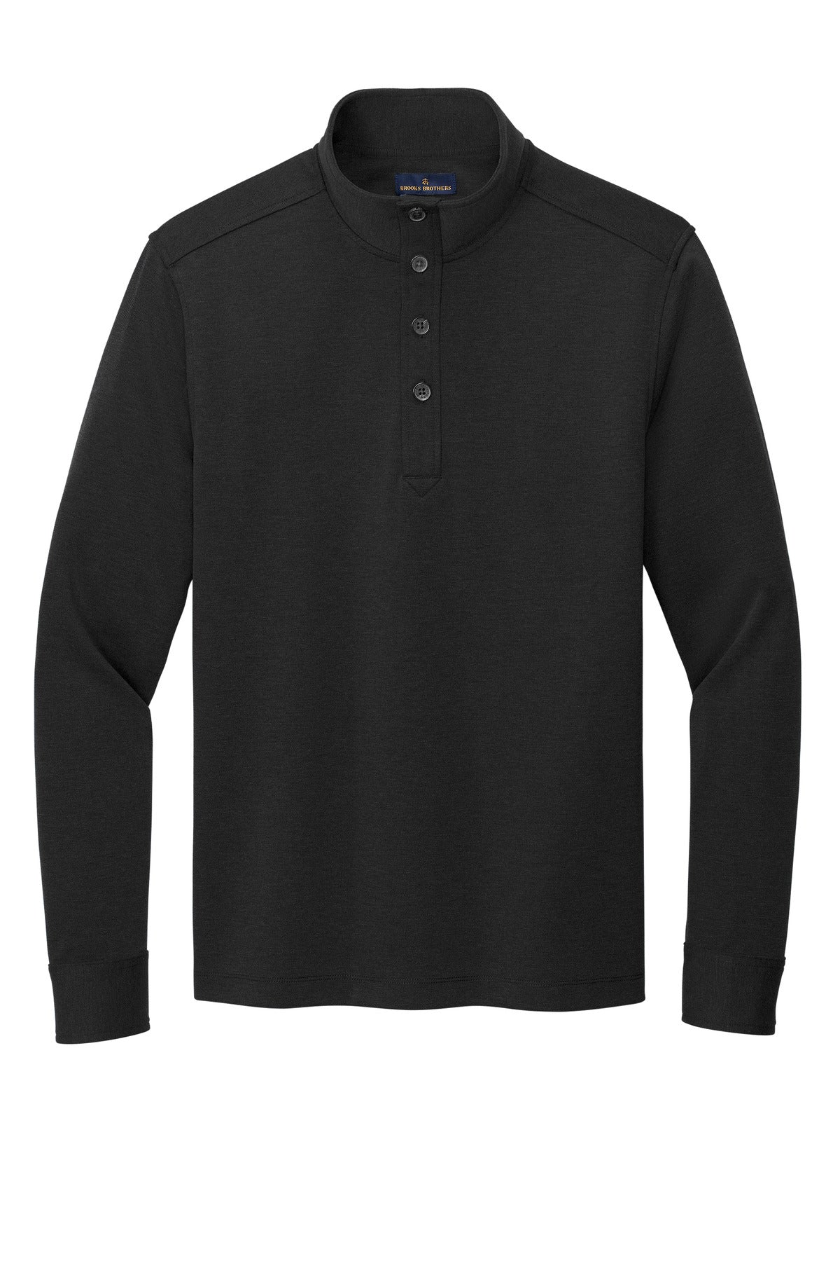Brooks Brothers Mid-Layer Stretch 1/2-Button BB18202 Black Heather