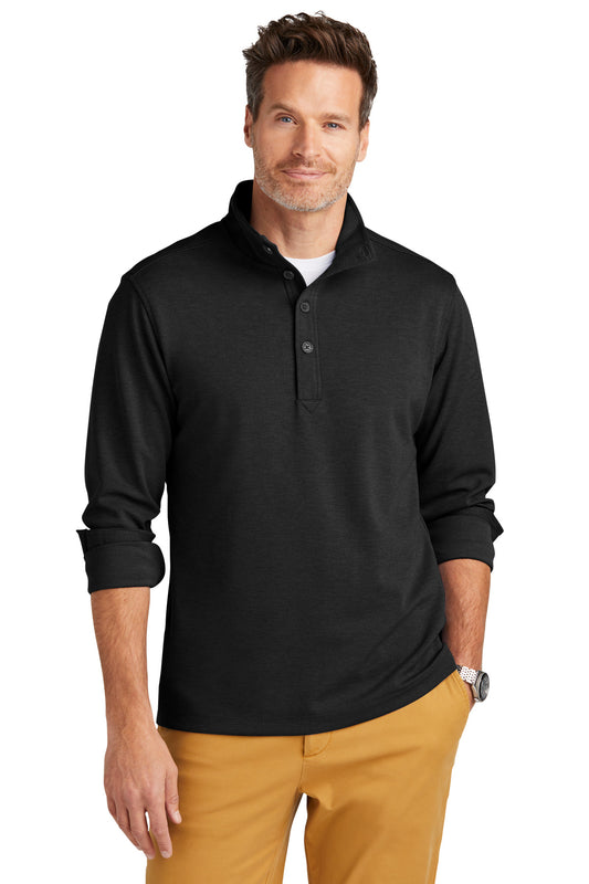 Brooks Brothers Mid-Layer Stretch 1/2-Button BB18202 Black Heather
