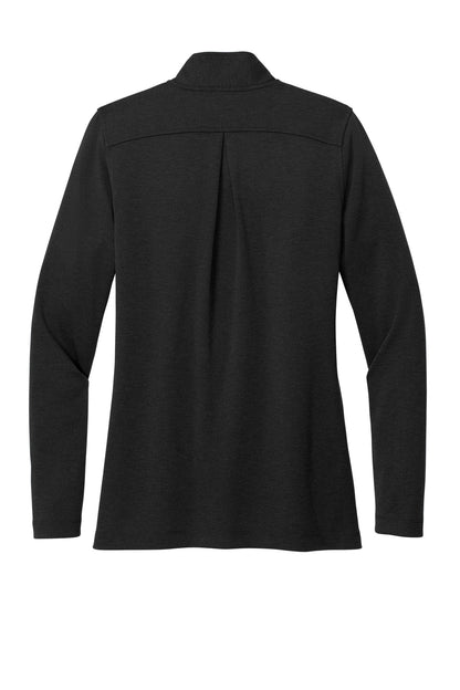 Brooks Brothers Women's Mid-Layer Stretch 1/2-Button BB18203 Black Heather