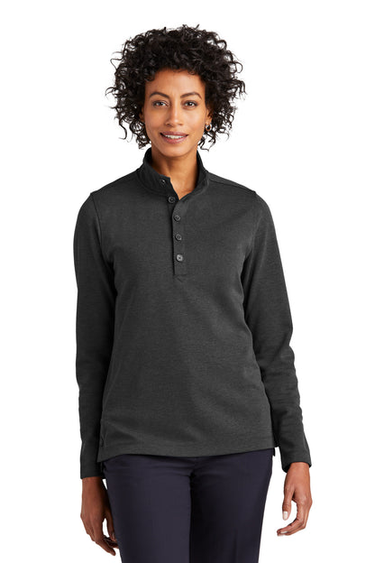 Brooks Brothers Women's Mid-Layer Stretch 1/2-Button BB18203 Windsor Grey Heather