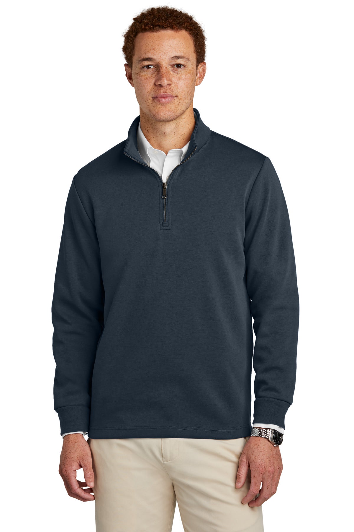 Brooks Brothers Double-Knit 1/4-Zip BB18206 Night Navy