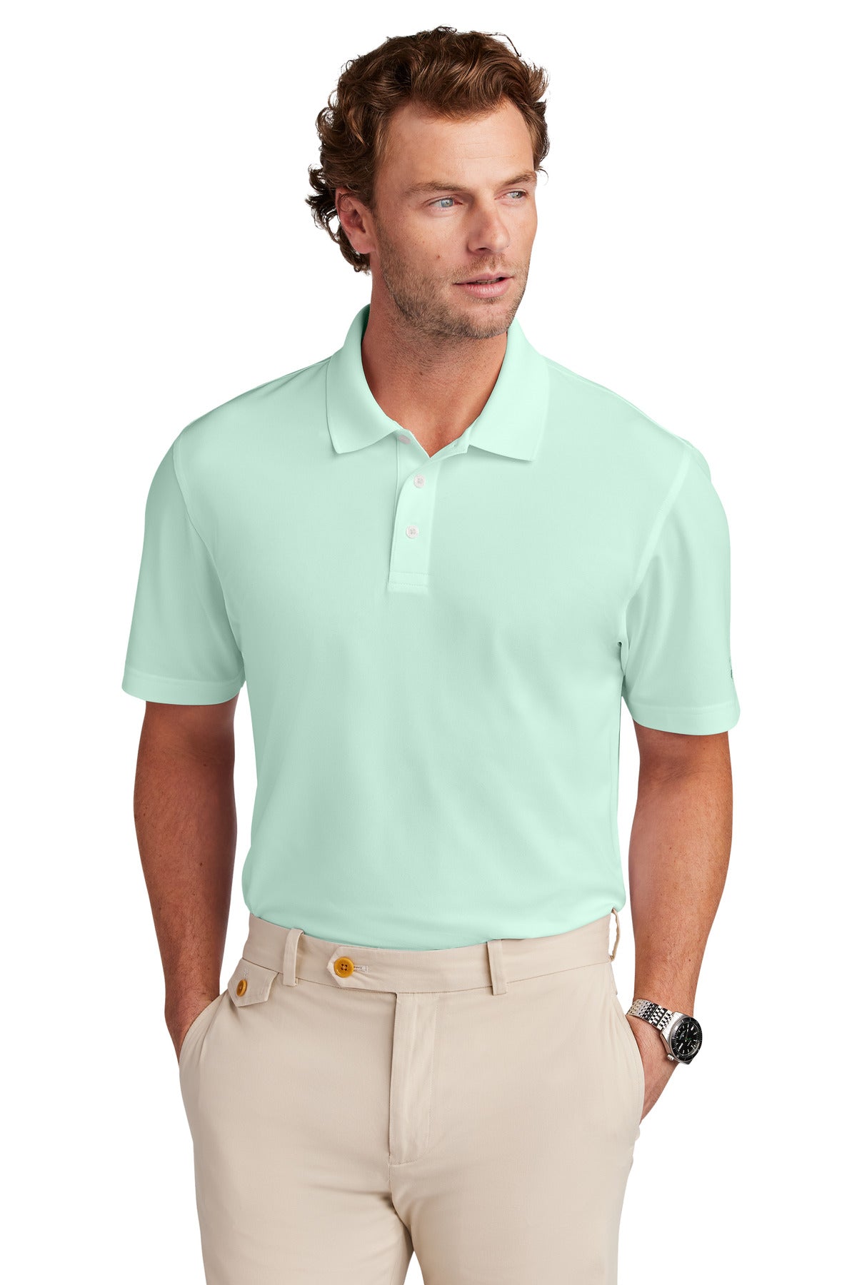 Brooks Brothers Mesh Pique Performance Polo BB18220 Soft Mint