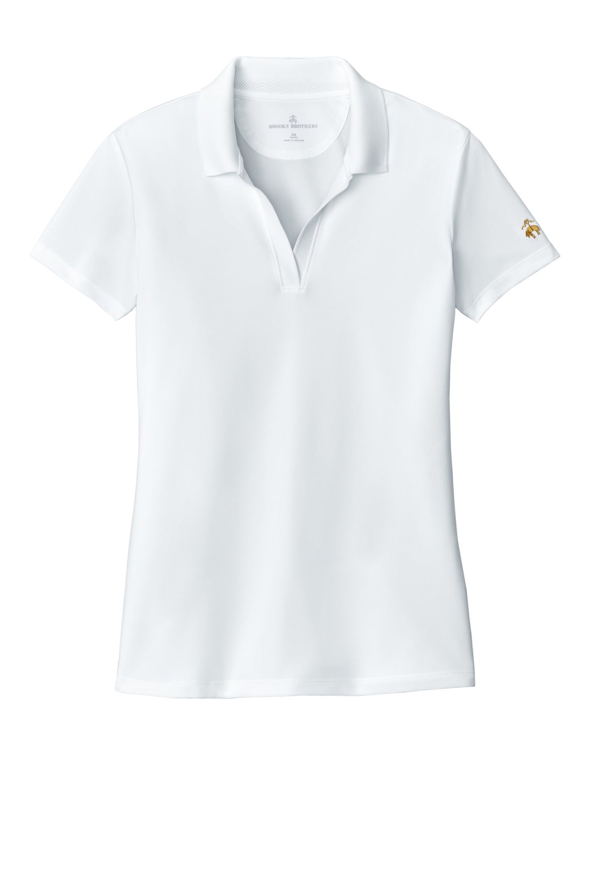Brooks Brothers Women's Mesh Pique Performance Polo BB18221 White
