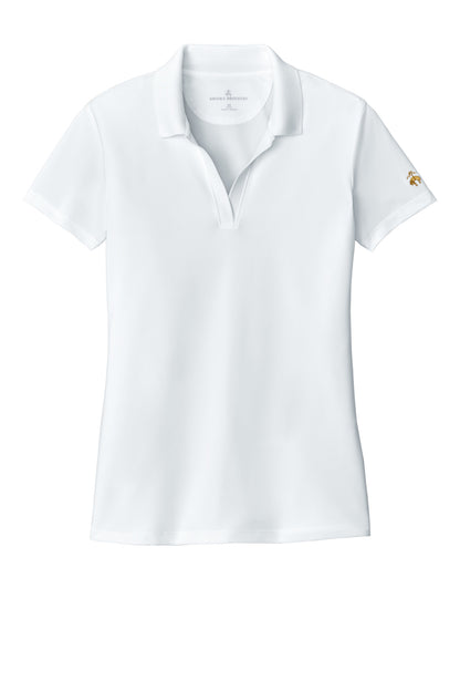 Brooks Brothers Women's Mesh Pique Performance Polo BB18221 White