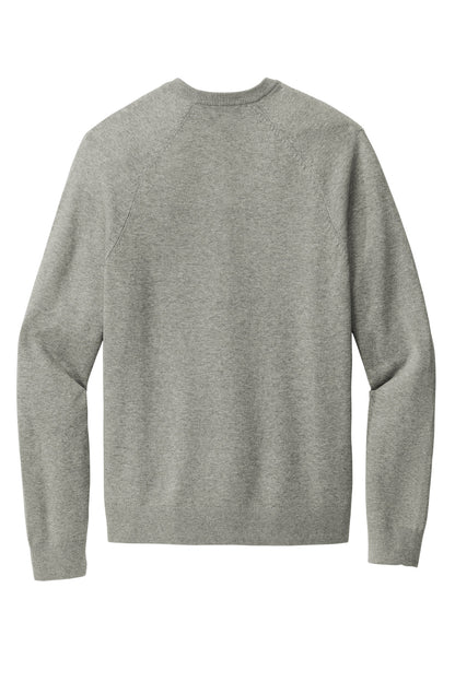 Brooks Brothers Cotton Stretch V-Neck Sweater BB18400 Light Shadow Grey Heather
