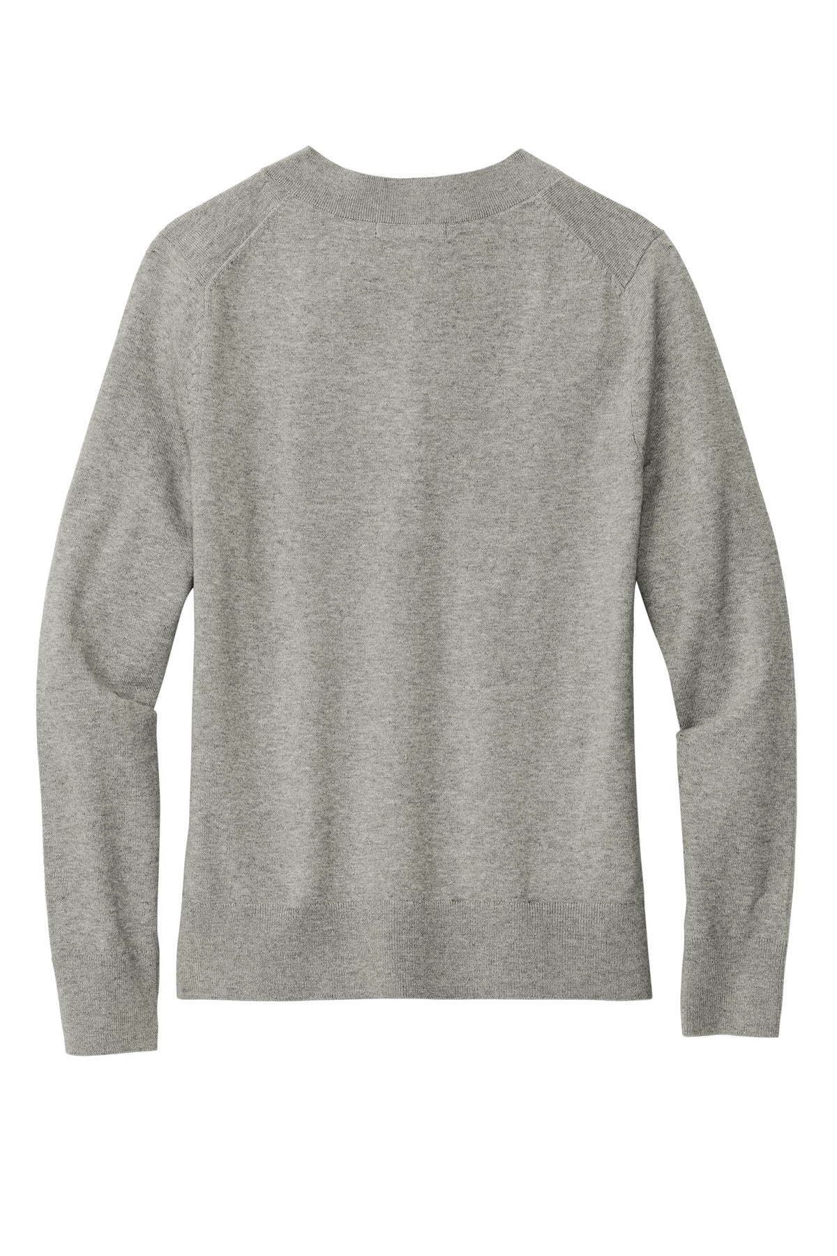 Brooks Brothers Women's Cotton Stretch V-Neck Sweater BB18401 Light Shadow Grey Heather