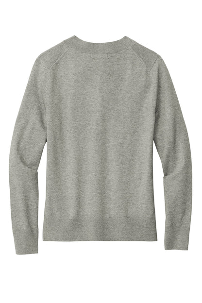 Brooks Brothers Women's Cotton Stretch V-Neck Sweater BB18401 Light Shadow Grey Heather