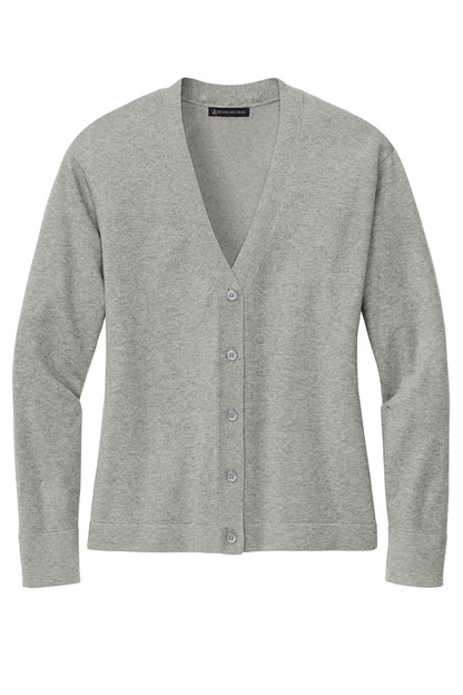 Brooks Brothers Women's Cotton Stretch Cardigan Sweater BB18405 Light Shadow Grey Heather