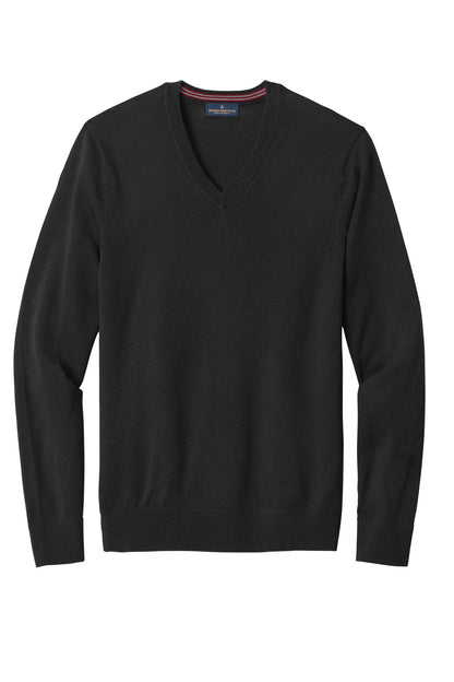 Brooks Brothers Washable Merino V-Neck Sweater BB18410 Deep Black
