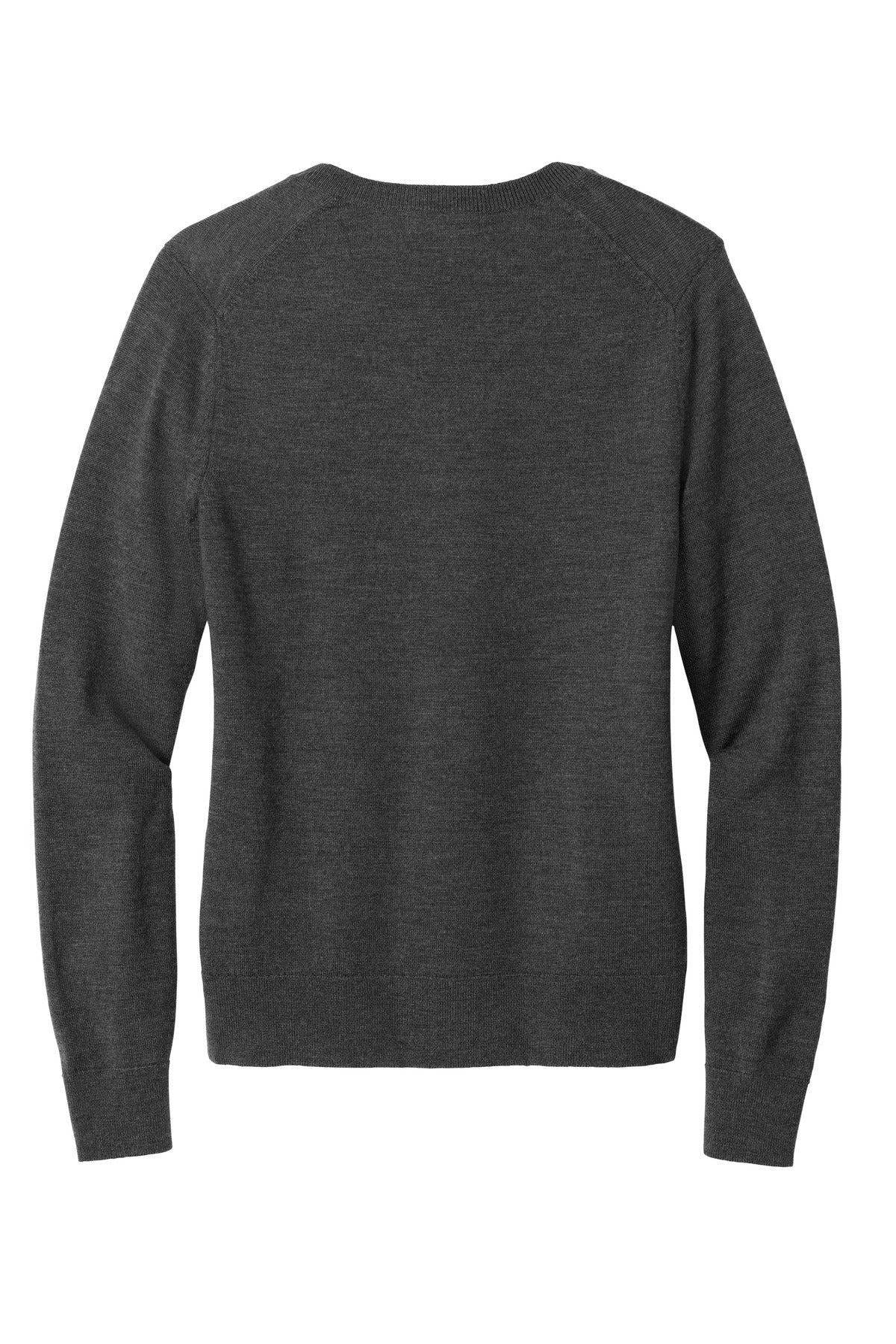 Brooks Brothers Women's Washable Merino V-Neck Sweater BB18411 Windsor Grey Heather