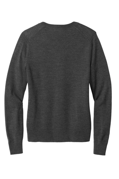 Brooks Brothers Women's Washable Merino V-Neck Sweater BB18411 Windsor Grey Heather
