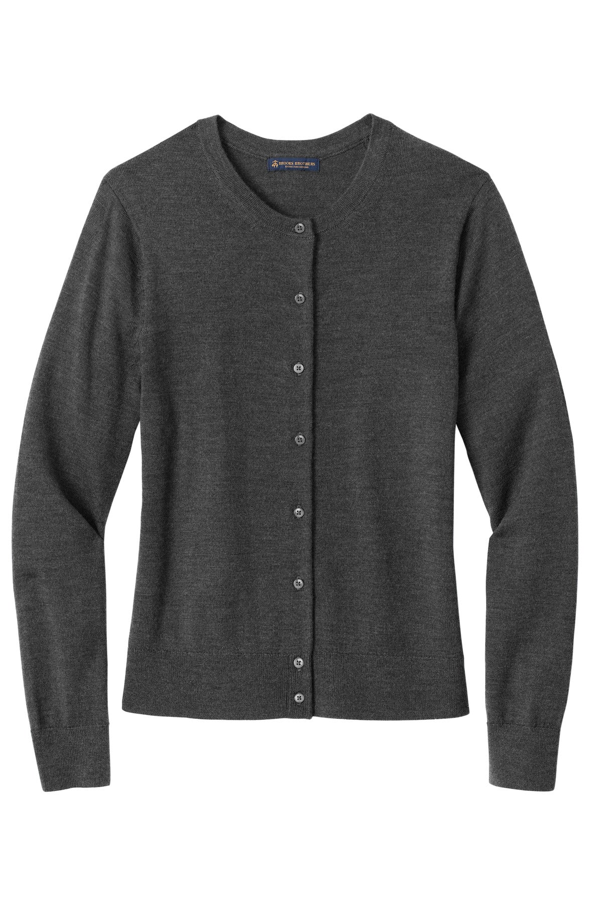 Brooks Brothers Women's Washable Merino Cardigan Sweater BB18413 Windsor Grey Heather