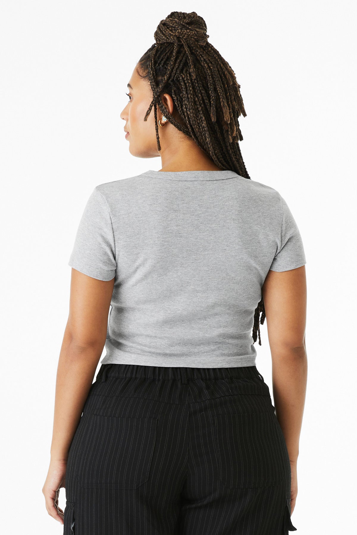 Bella+Canvas Women's Micro Rib Baby Tee BC1010 Athletic Heather