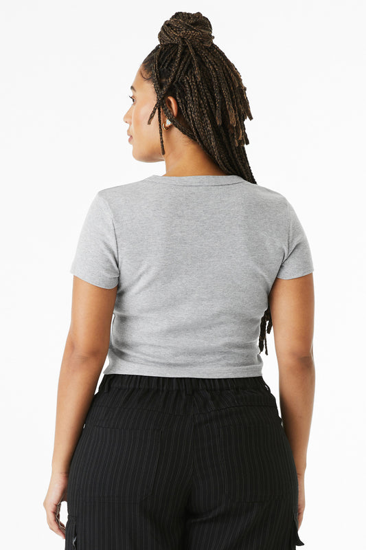 Bella+Canvas Women's Micro Rib Baby Tee BC1010 Athletic Heather