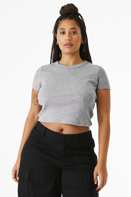 Bella+Canvas Women's Micro Rib Baby Tee BC1010 Athletic Heather