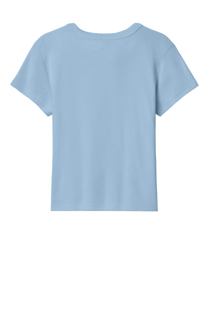 Bella+Canvas Women's Micro Rib Baby Tee BC1010 Solid Baby Blue Blend