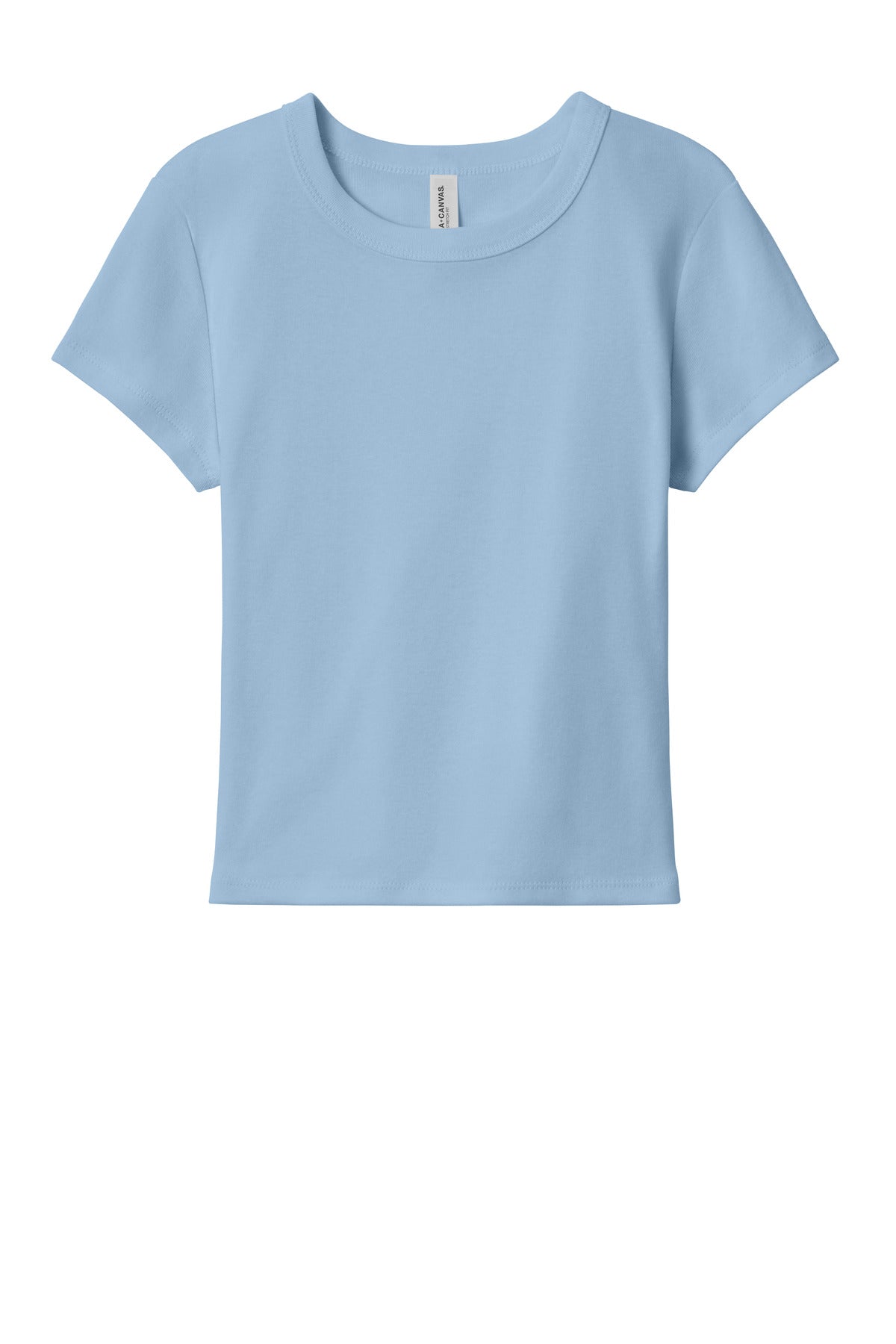 Bella+Canvas Women's Micro Rib Baby Tee BC1010 Solid Baby Blue Blend