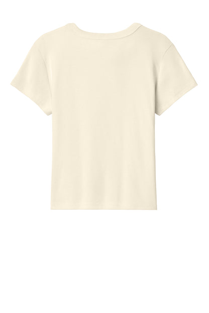 Bella+Canvas Women's Micro Rib Baby Tee BC1010 Solid Natural Blend