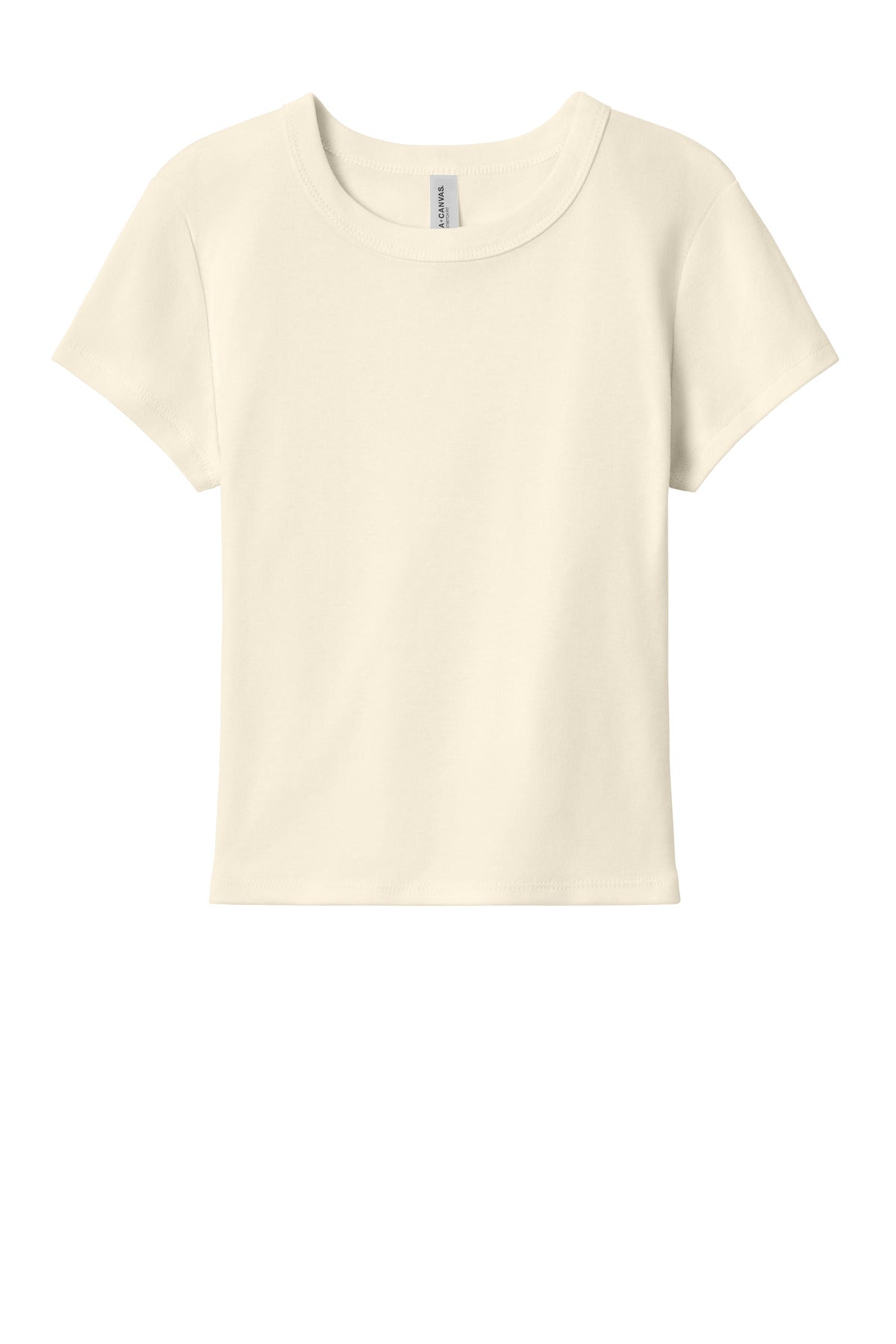 Bella+Canvas Women's Micro Rib Baby Tee BC1010 Solid Natural Blend