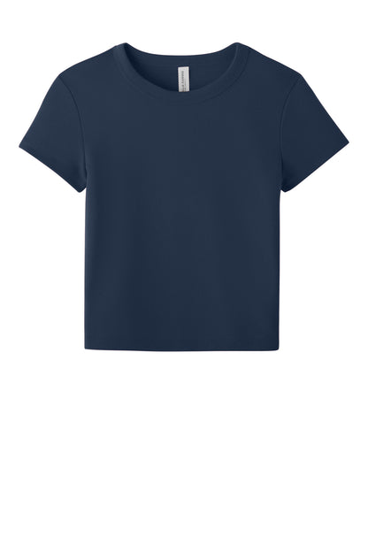Bella+Canvas Women's Micro Rib Baby Tee BC1010 Solid Navy Blend