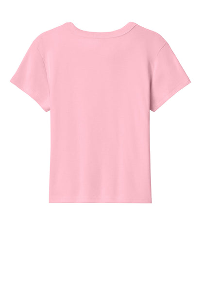 Bella+Canvas Women's Micro Rib Baby Tee BC1010 Solid Pink Blend