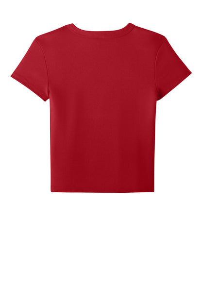 Bella+Canvas Women's Micro Rib Baby Tee BC1010 Solid Red Blend