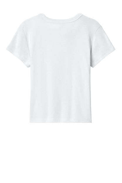Bella+Canvas Women's Micro Rib Baby Tee BC1010 Solid White Blend