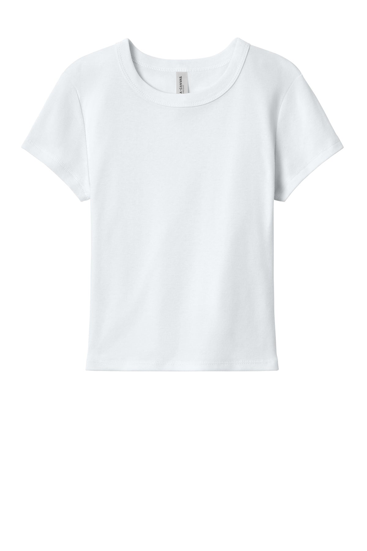 Bella+Canvas Women's Micro Rib Baby Tee BC1010 Solid White Blend