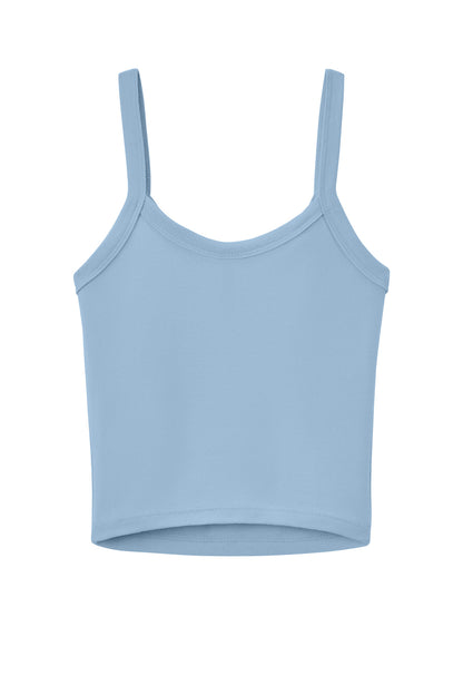 Bella+Canvas Women's Micro Rib Spaghetti Strap Tank BC1012 Solid Baby Blue Blend