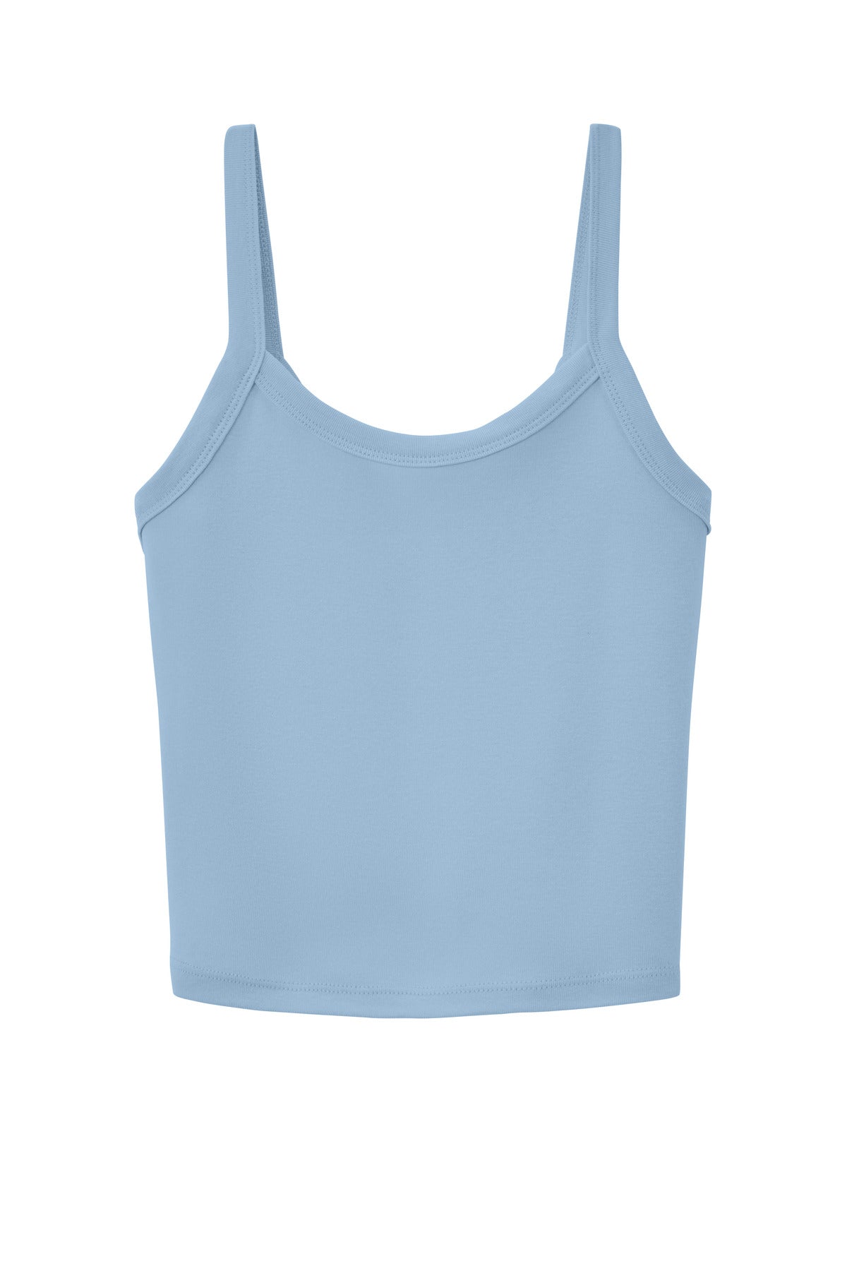 Bella+Canvas Women's Micro Rib Spaghetti Strap Tank BC1012 Solid Baby Blue Blend