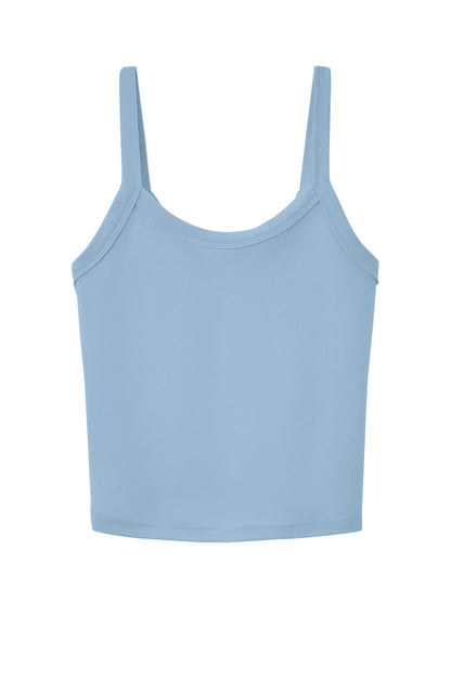 Bella+Canvas Women's Micro Rib Spaghetti Strap Tank BC1012 Solid Baby Blue Blend