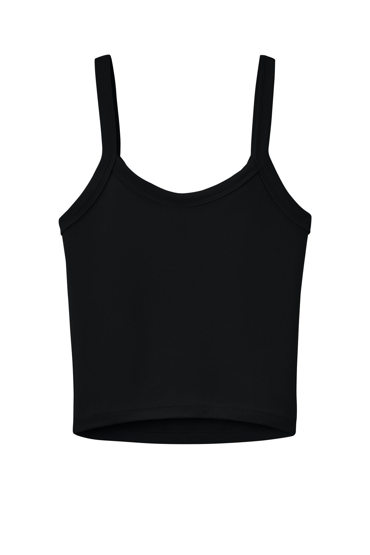Bella+Canvas Women's Micro Rib Spaghetti Strap Tank BC1012 Solid Black Blend