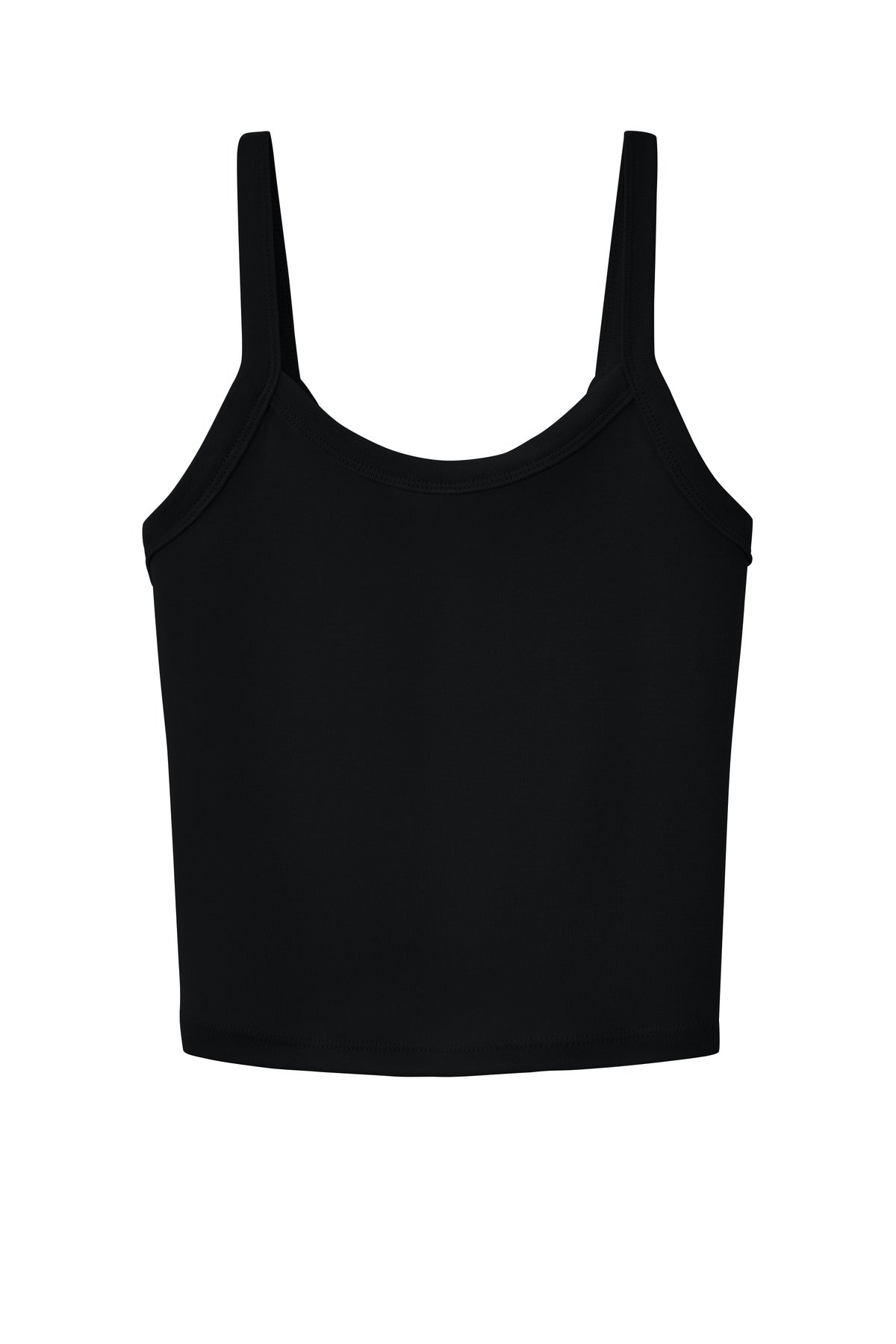 Bella+Canvas Women's Micro Rib Spaghetti Strap Tank BC1012 Solid Black Blend