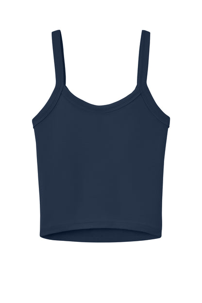 Bella+Canvas Women's Micro Rib Spaghetti Strap Tank BC1012 Solid Navy Blend
