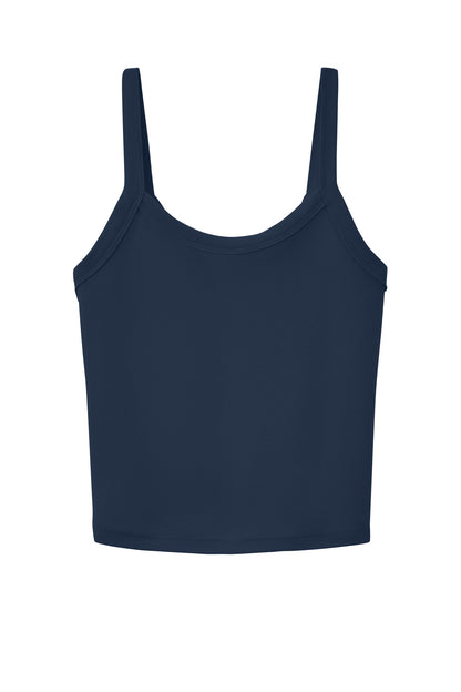 Bella+Canvas Women's Micro Rib Spaghetti Strap Tank BC1012 Solid Navy Blend