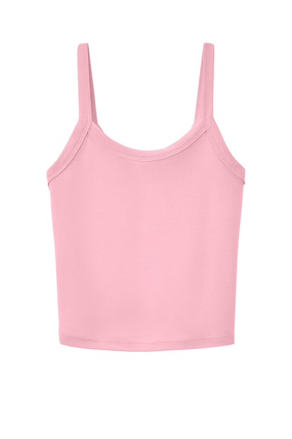 Bella+Canvas Women's Micro Rib Spaghetti Strap Tank BC1012 Solid Pink Blend