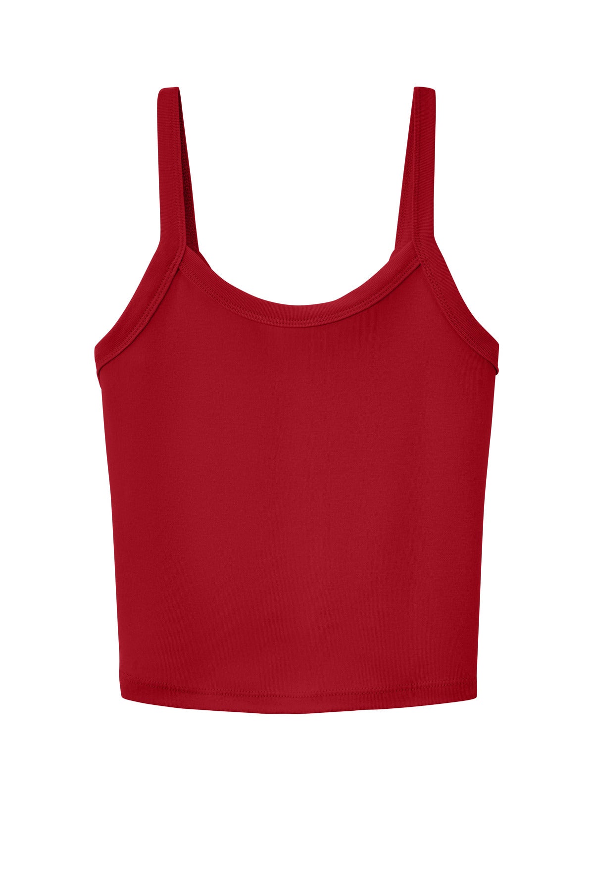 Bella+Canvas Women's Micro Rib Spaghetti Strap Tank BC1012 Solid Red Blend