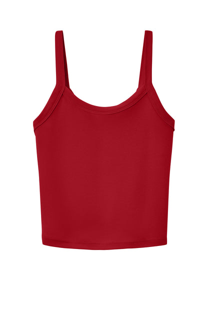 Bella+Canvas Women's Micro Rib Spaghetti Strap Tank BC1012 Solid Red Blend