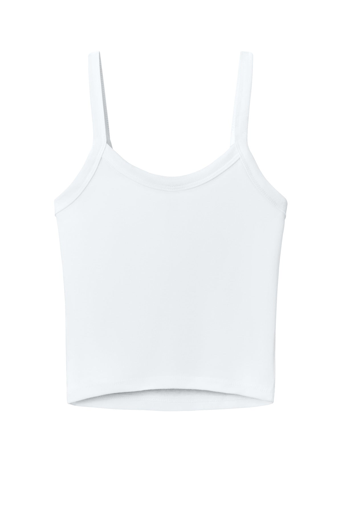 Bella+Canvas Women's Micro Rib Spaghetti Strap Tank BC1012 Solid White Blend
