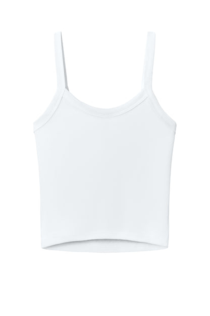 Bella+Canvas Women's Micro Rib Spaghetti Strap Tank BC1012 Solid White Blend