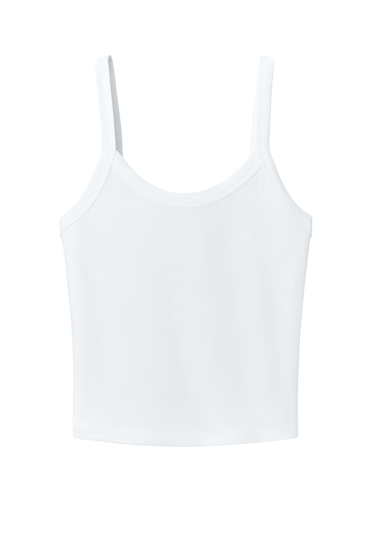 Bella+Canvas Women's Micro Rib Spaghetti Strap Tank BC1012 Solid White Blend